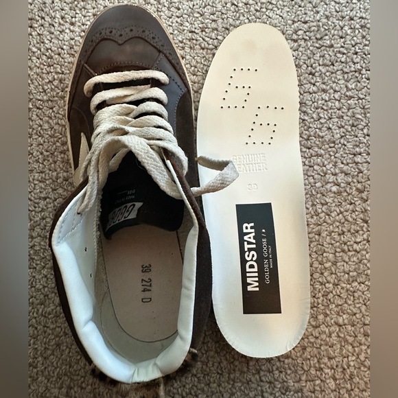 NEW GOLDEN GOOSE Midstar Mixed Leather Leopard Mid-Top Sneakers $645 SIZE 39 US9 - Picture 15 of 16